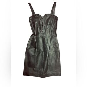 Elegant SHAPE FX 8 P  Black Leather Dress built in bra adj straps